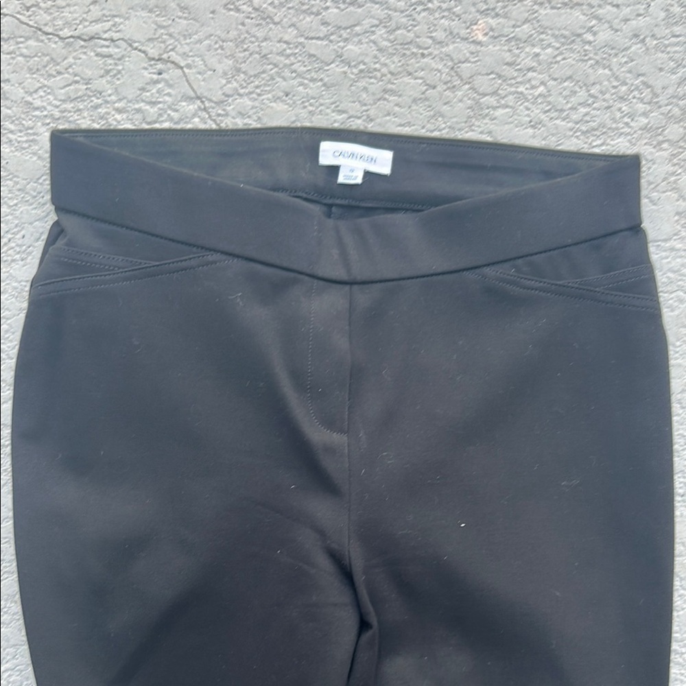 Women’s Calvin Klein Black Skinny Pants Modern Essential Size 12 - Picture 2 of 8